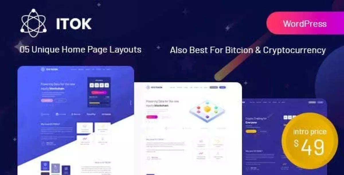 ITok - ICO and Cryptocurrency WordPress Theme