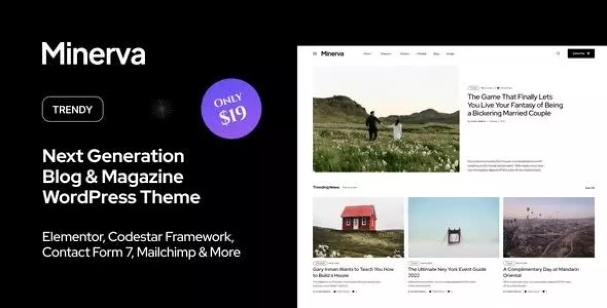 [WISH] Minerva - Minimalist Blog &amp; Magazine WordPress