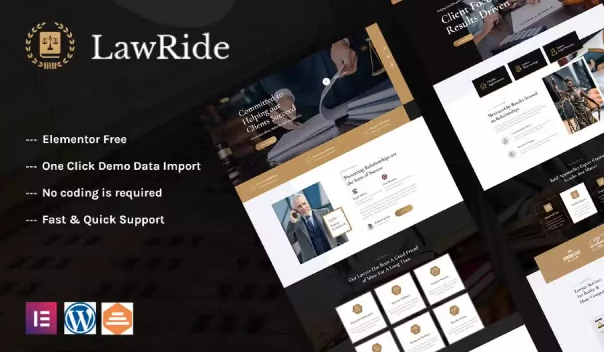 Lawride - Lawyer & Law Firm Elementor Template