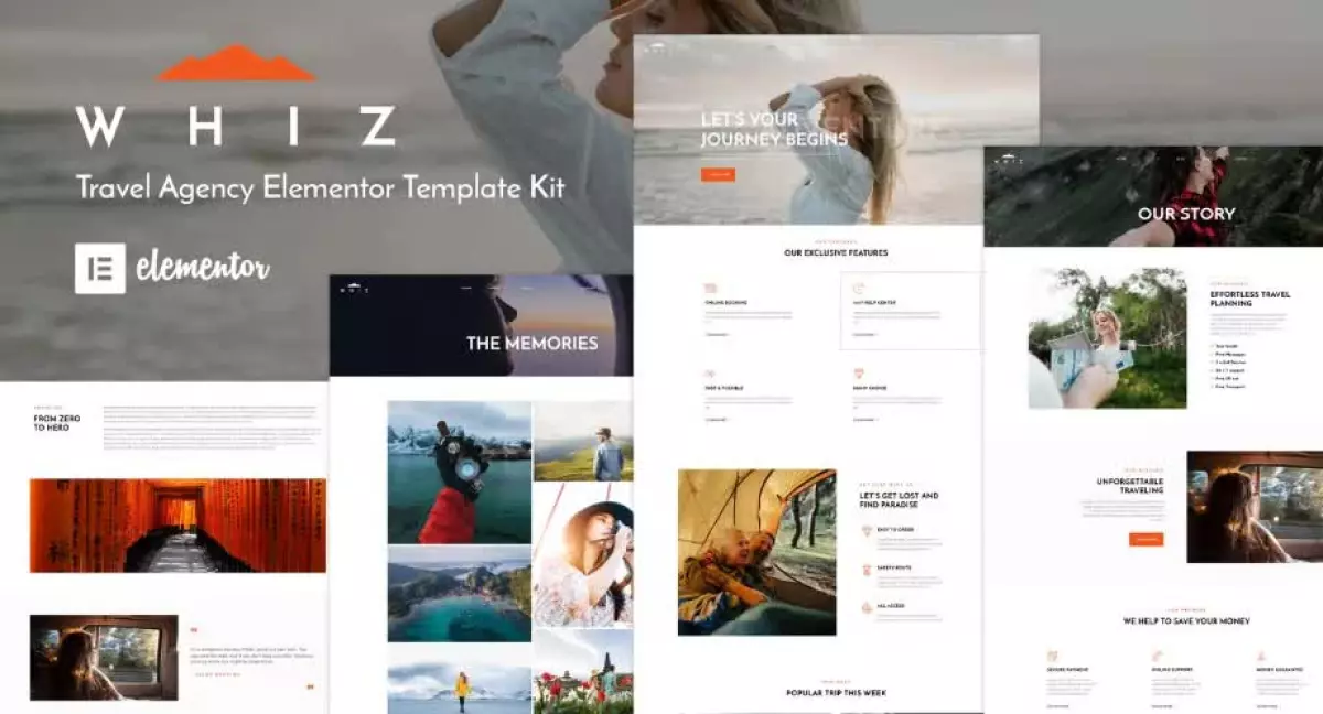 Whiz - Travel Agency Elementor Template