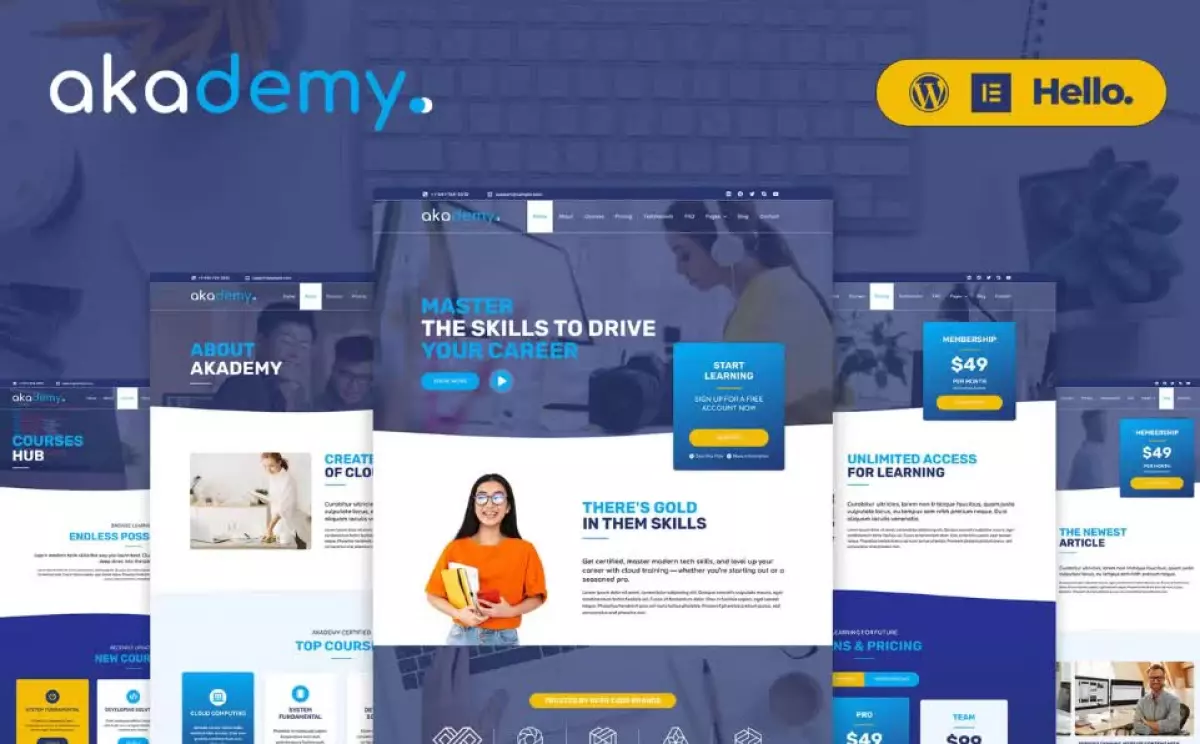 Akademy - Online Courses Elementor Template Kit