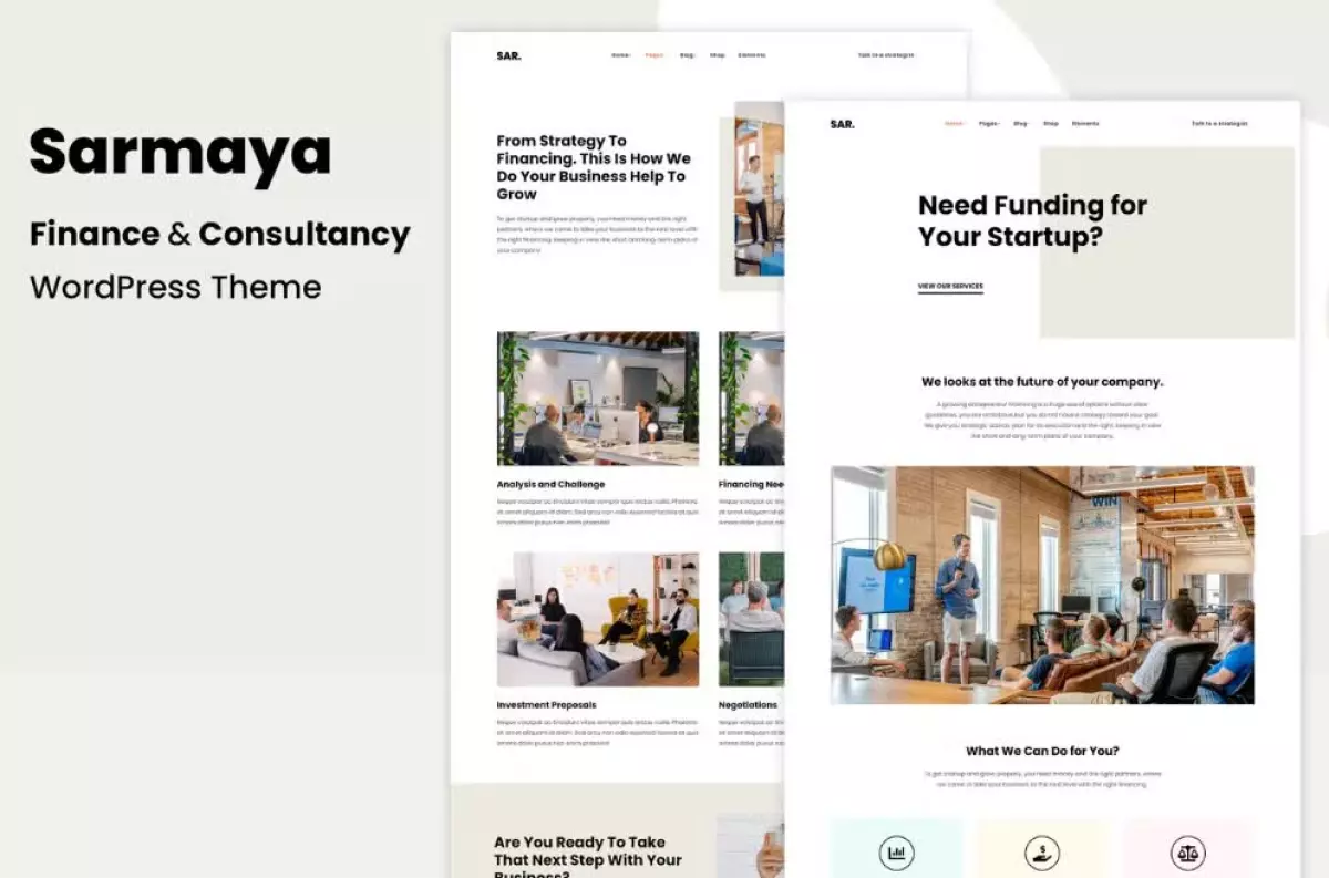 Sarmaya – Finance & Consultancy WordPress Theme