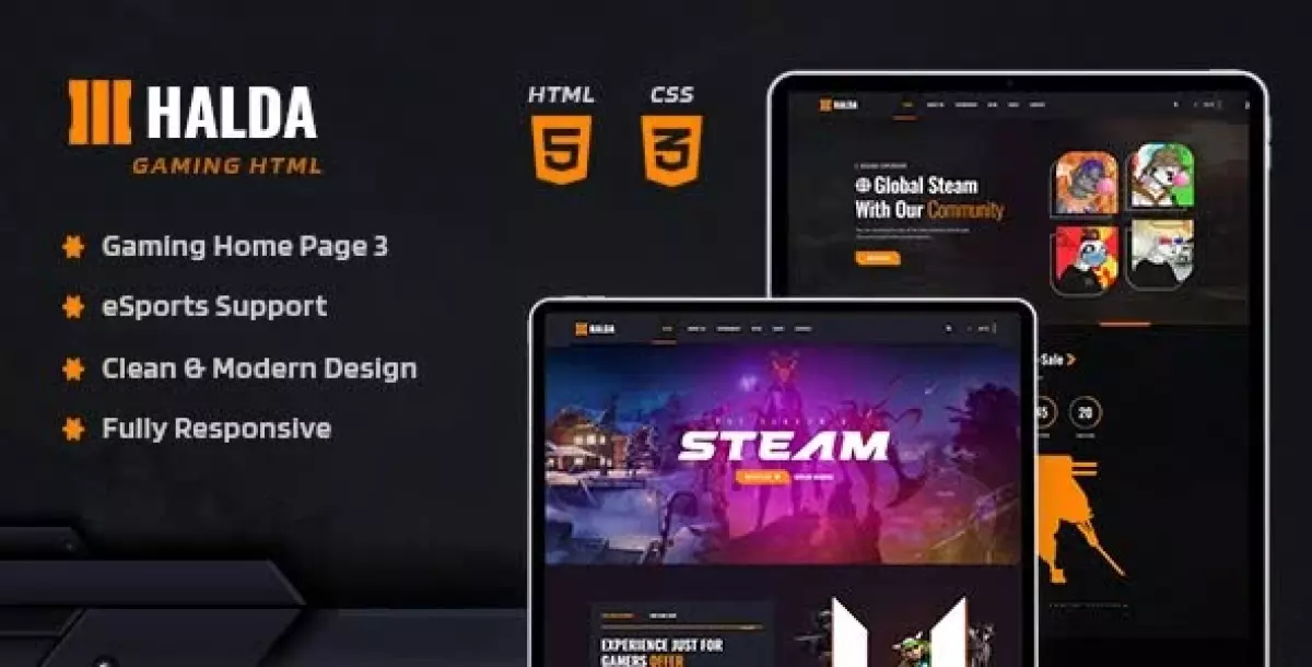 Halda - eSports and Gaming WordPress Theme