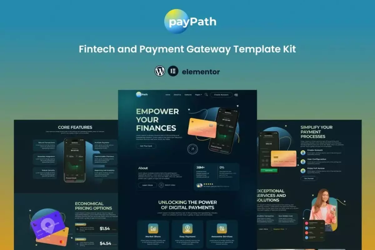 PayPath - Online Payment Gateway Elementor Template