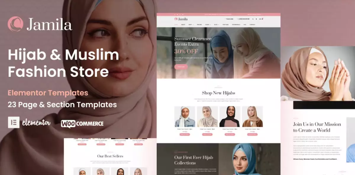 Jamila – Hijab &amp; Muslim Fashion Store Elementor Pro Template Kit