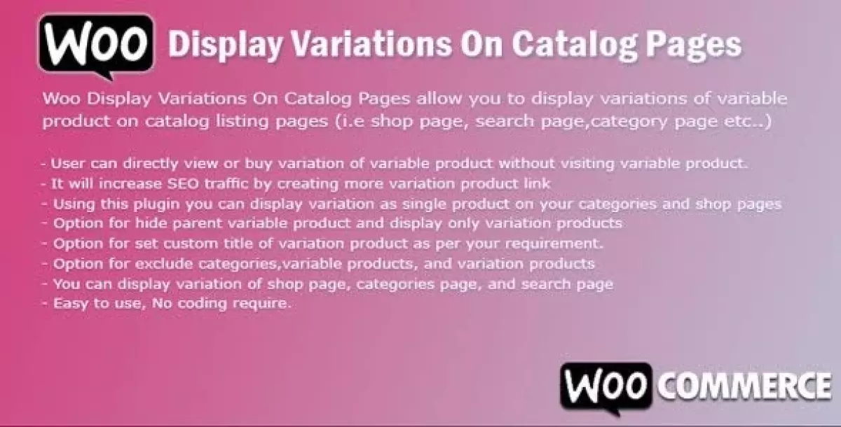 [WISH] WooCommerce Display Variations As Single Product On Catalog