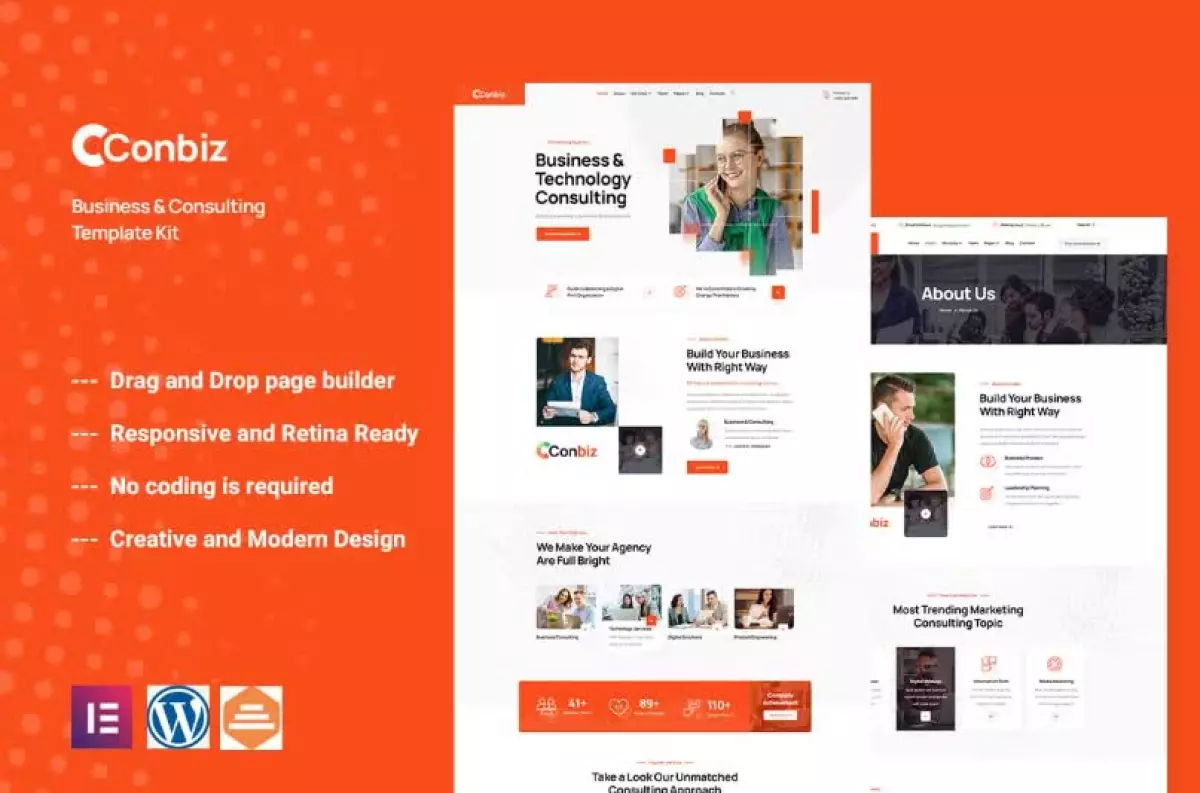 Conbiz - Consultancy & Business Elementor Template