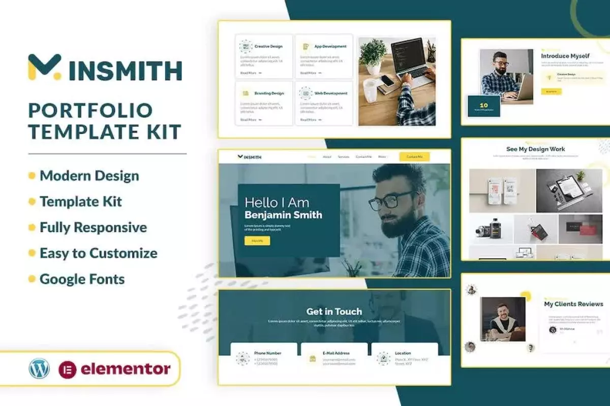 MINSMITH - Portfolio Elementor Template