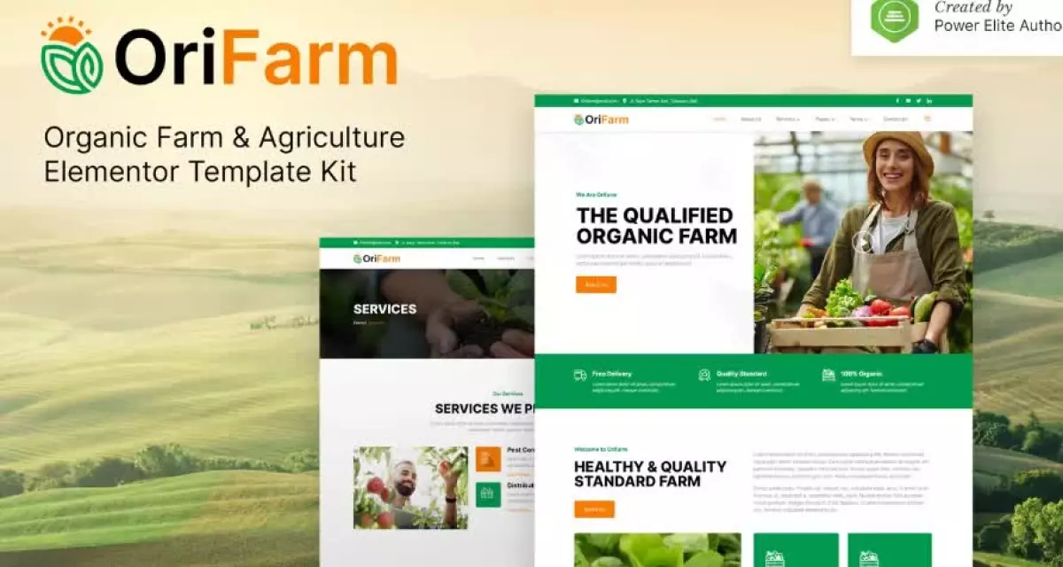 OriFarm – Organic Farm & Agriculture Elementor Template