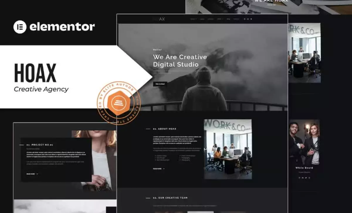 Hoax - Creative Agency Elementor Template