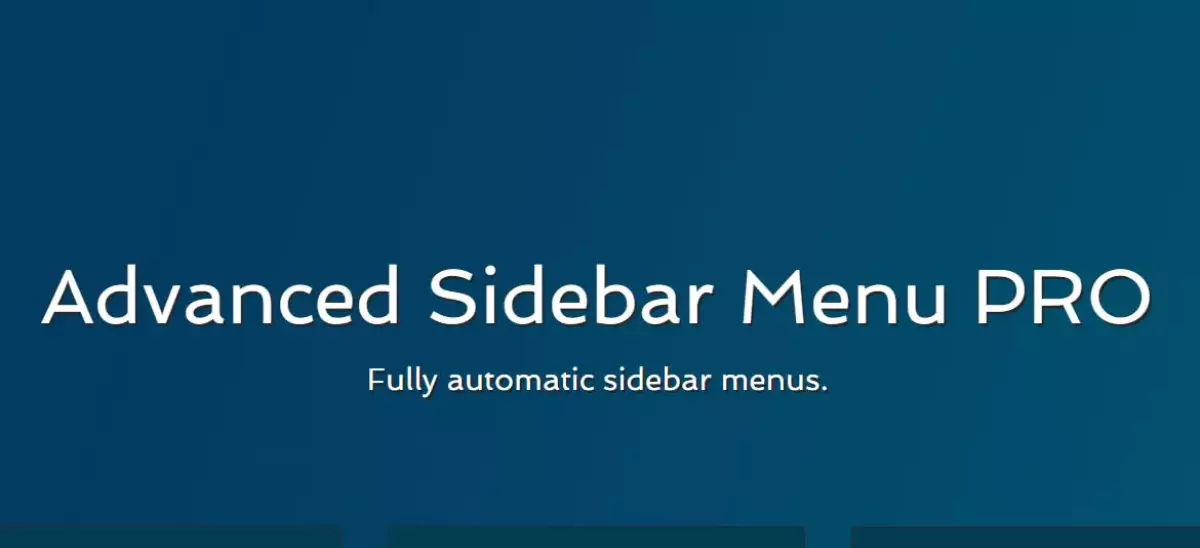 [WISH] Advanced Sidebar Menu