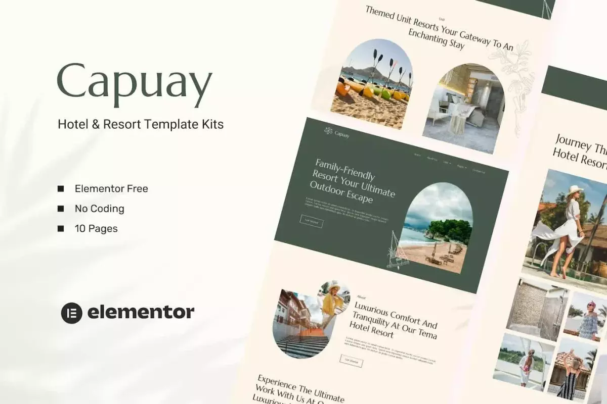 Capuay - Hotel &amp; Resort Elementor Template