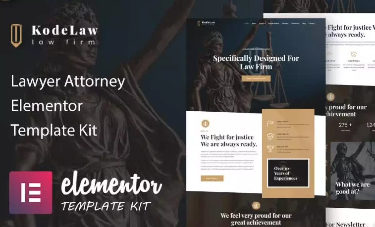 Kodelaw - Lawyer Attorney Elementor Template