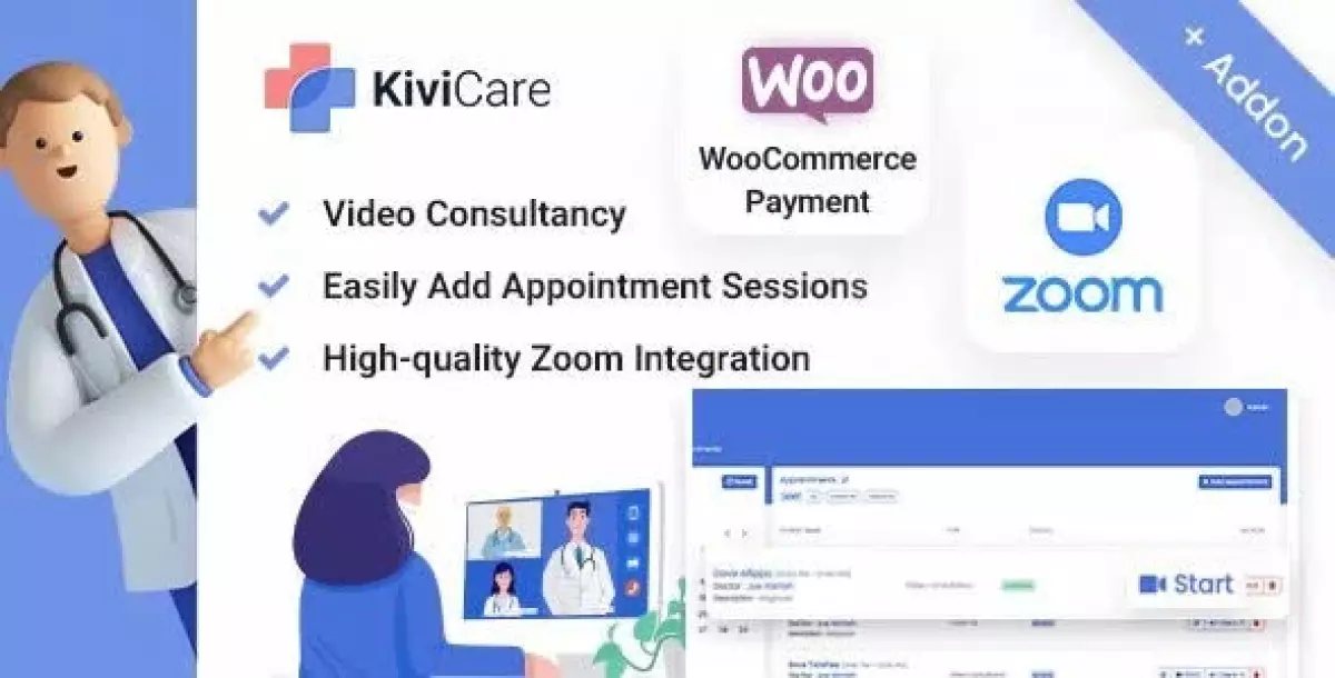 [WISH] Kivicare - Zoom Telemed And WooCommerce Payment Gateway