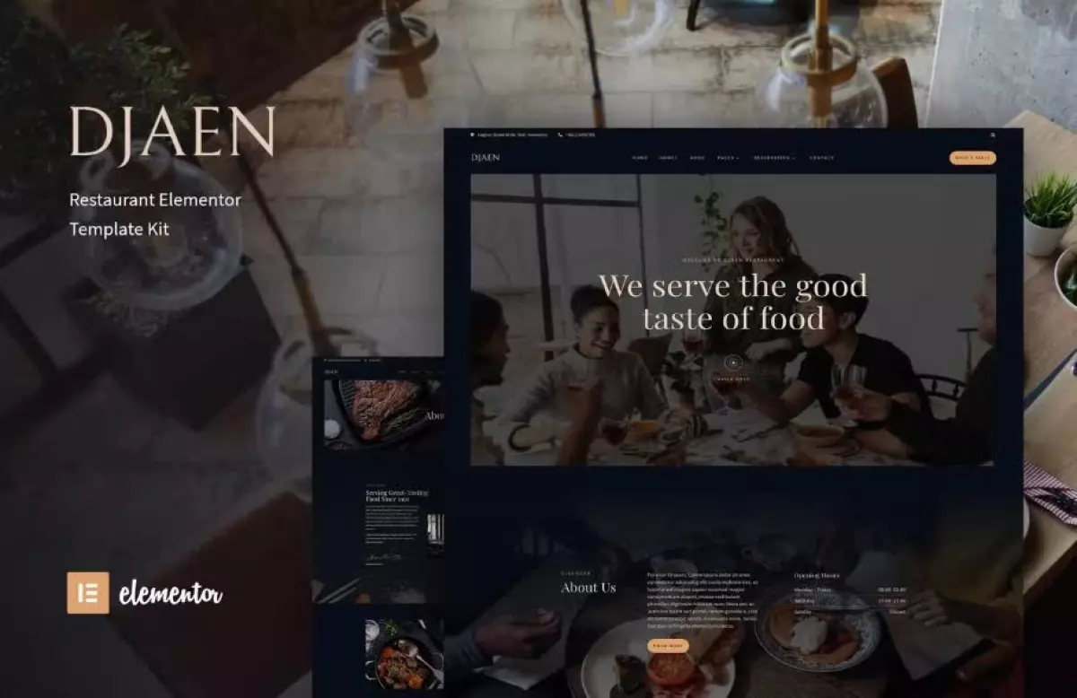 Djaen - Restaurant Elementor Template