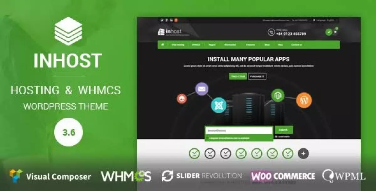 InHost | WHMCS Integration WordPress Theme