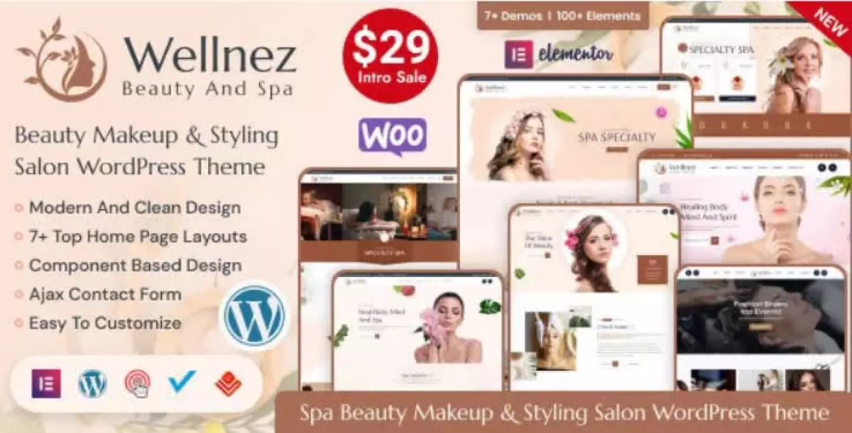 Wellnez – Beauty Spa & Wellness Salon WordPress Theme