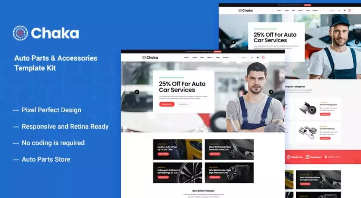 Chakta - Auto Parts Store & Accessories Elementor Template