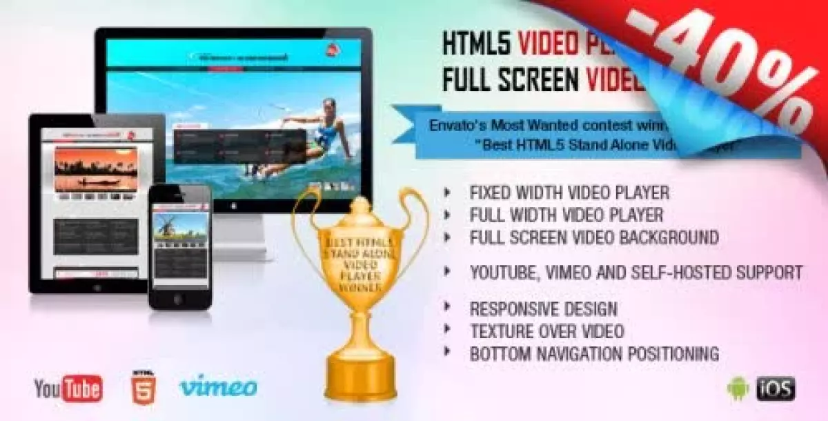 HTML Video Player & FullScreen Video Background  2.3