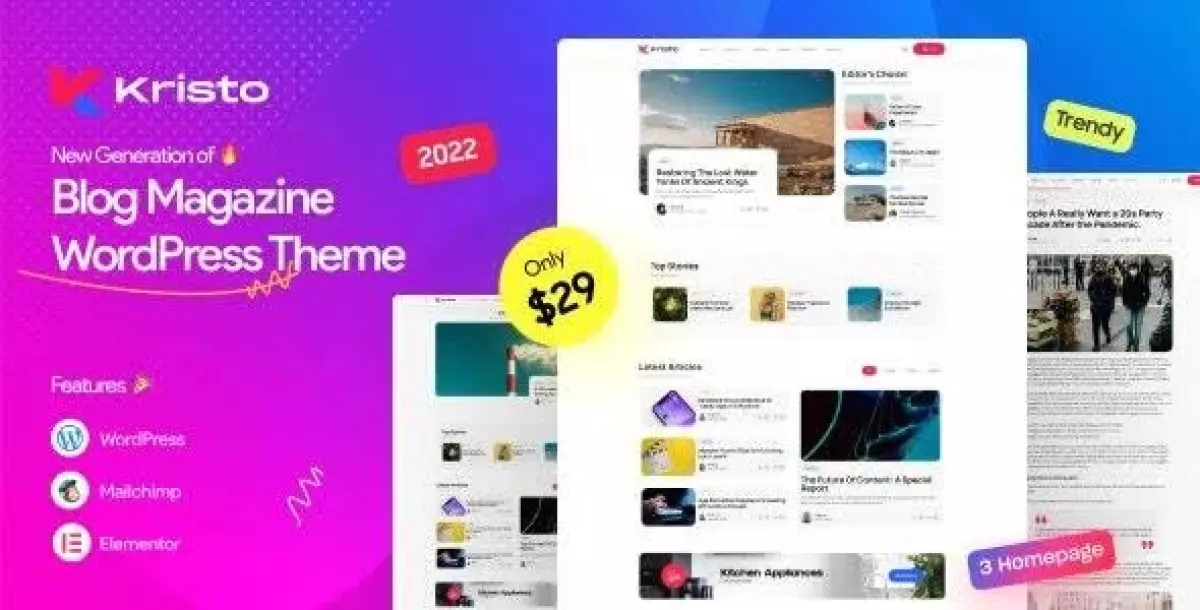 [WISH] Kristo - Modern Magazine WordPress