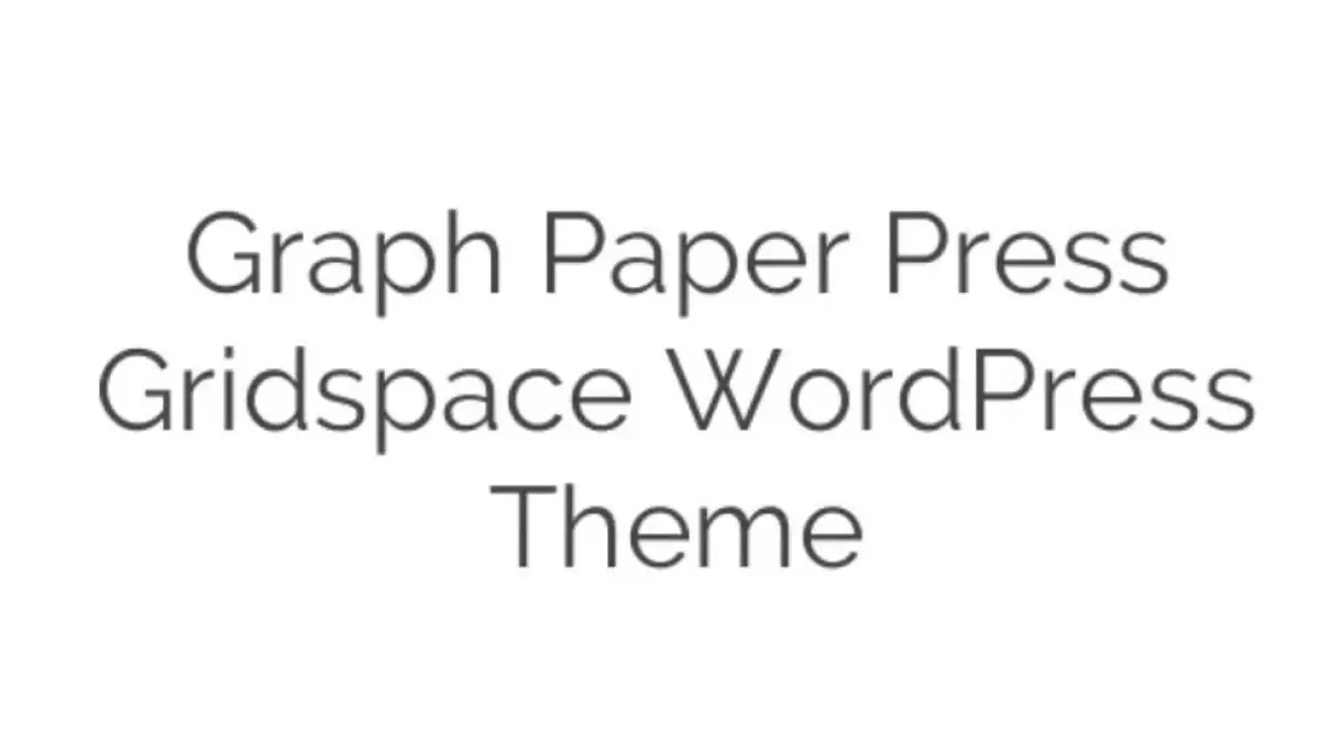 Graph Paper Press Gridspace WordPress Theme