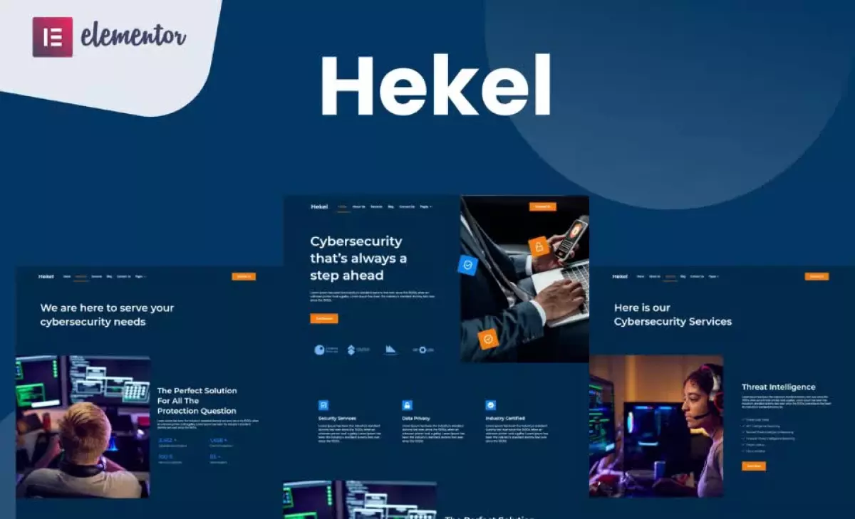 Hekel - Cyber Security Elementor Template Kit