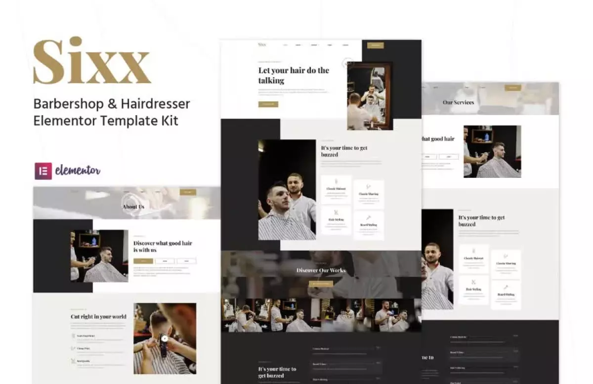 Sixx - Barbershop & Hairdresser Elementor Template