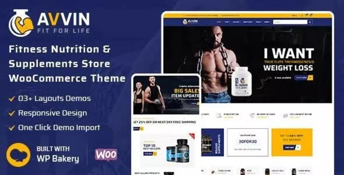 [WISH] Avvin - Fitness Nutrition and Supplements Store WooCommerce