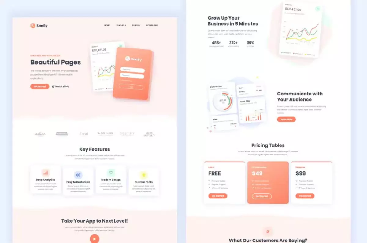 SaaSy - SaaS & App Landing Page Template