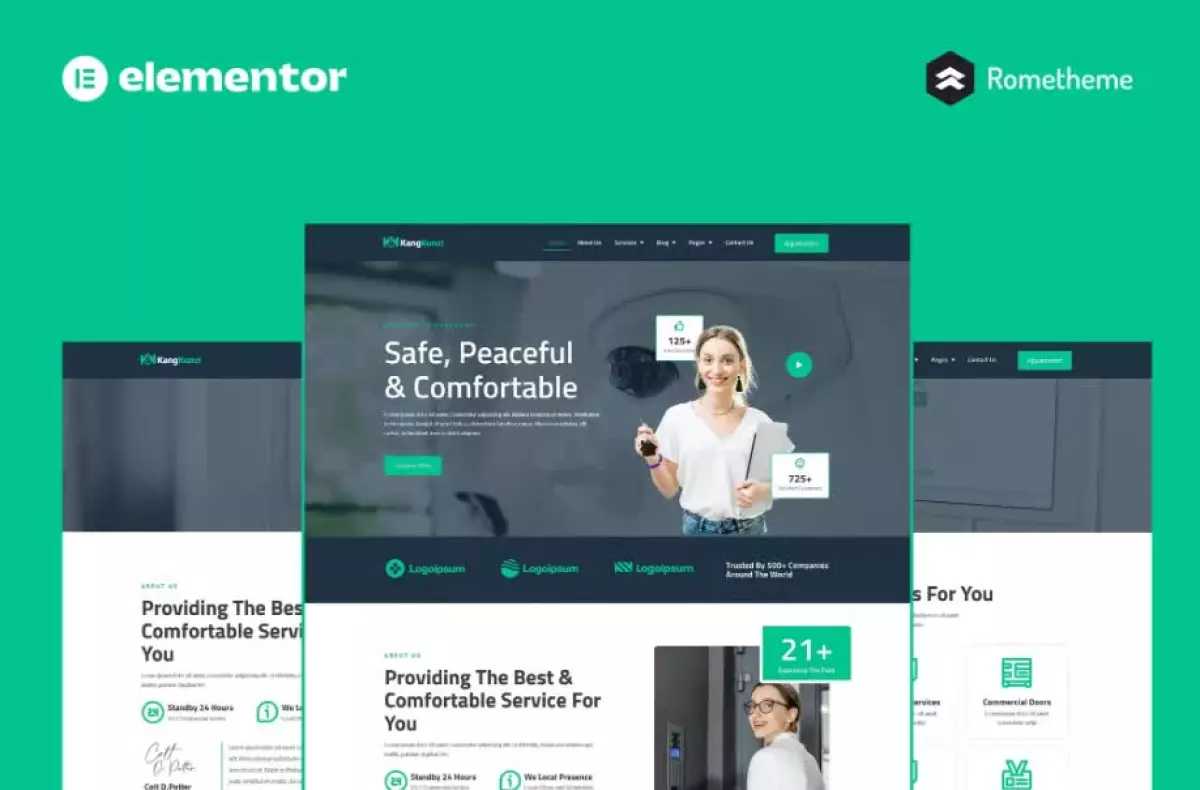 Kangkunci - Locksmith & Security System Elementor Pro Full Site Template Kit