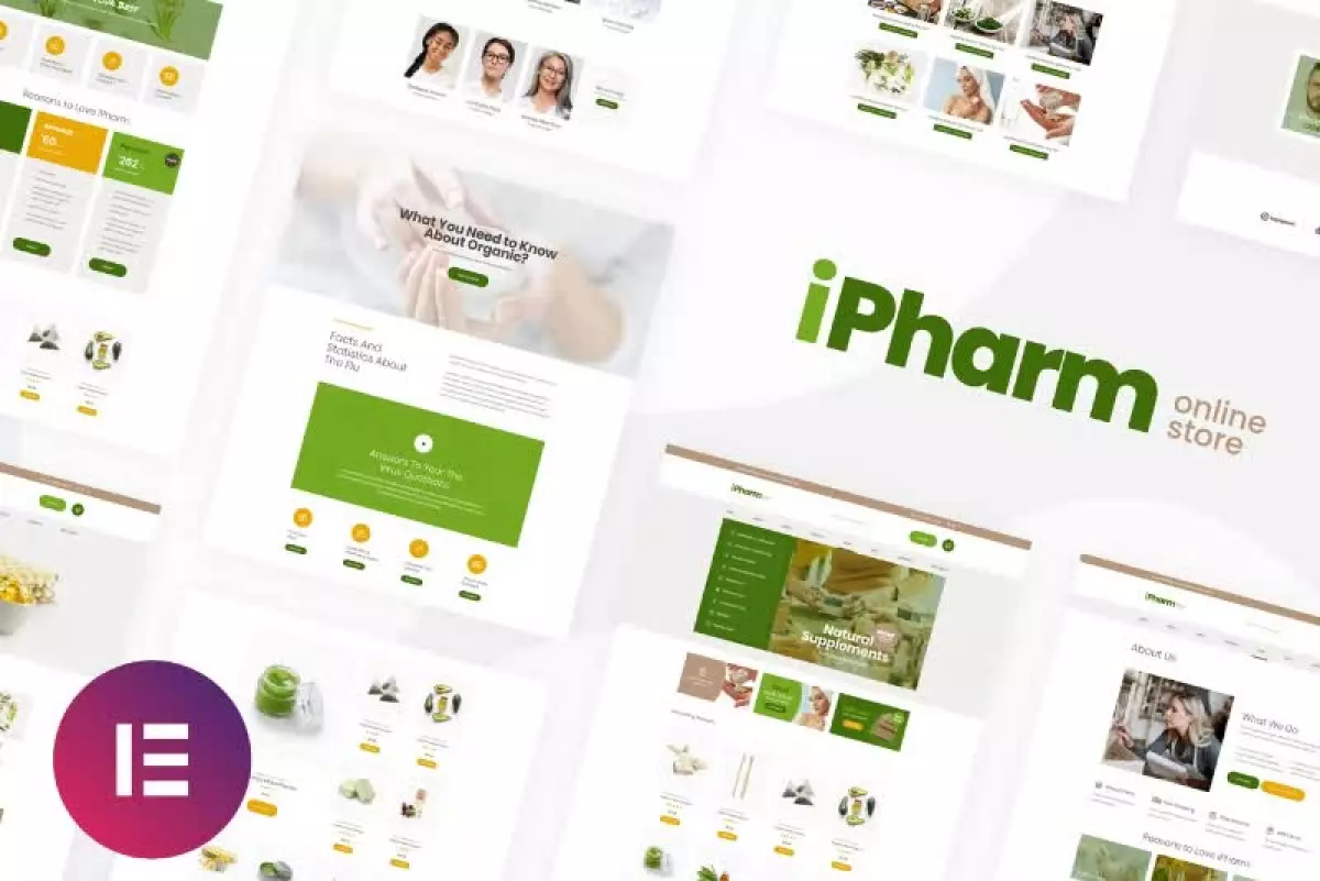 iPharm - Online Pharmacy Woocommerce Elementor Template