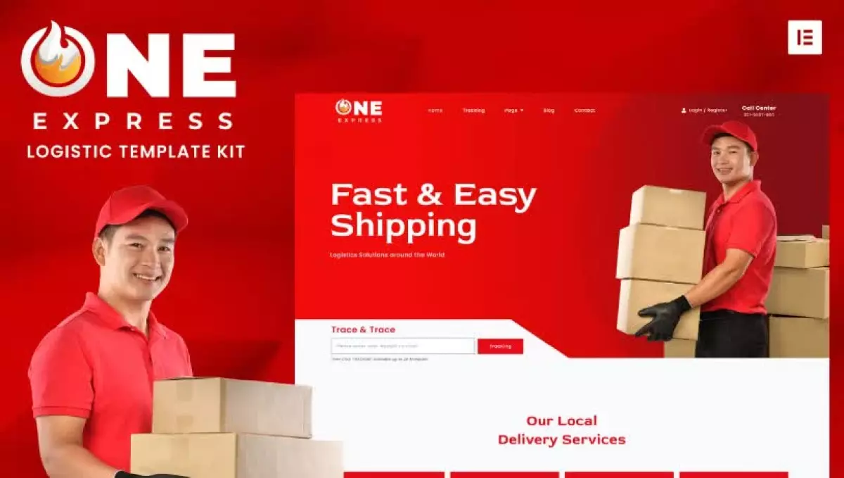 One Express - Logistics & Shipping Elementor Template