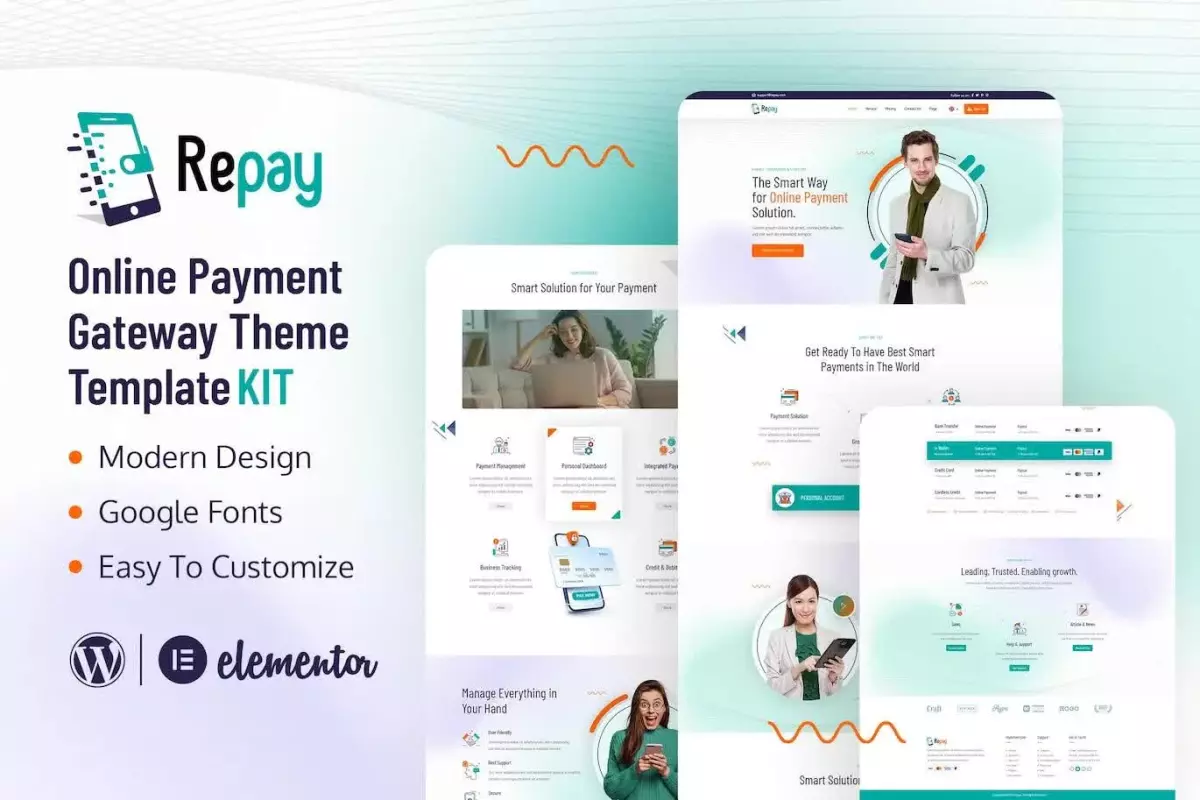 Repay | Payment Gateway Elementor Template