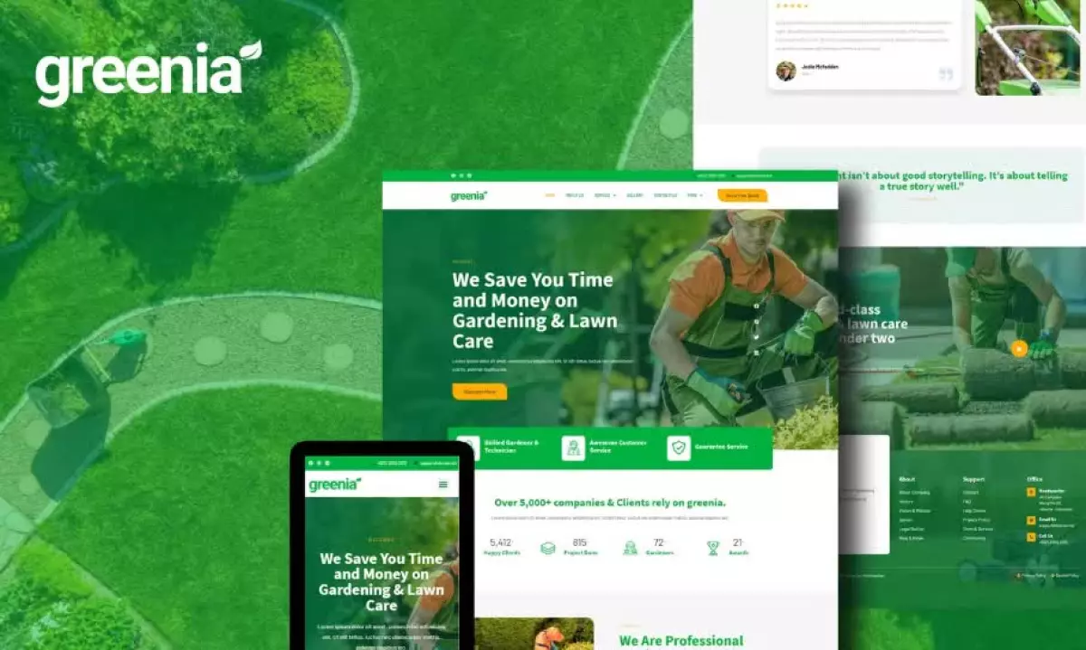 Greenia - Landscape & Gardening Elementor Template