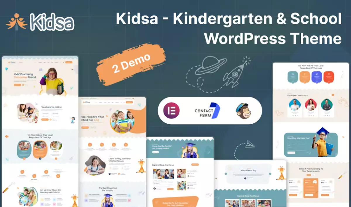 Kidsa – Kindergarten &amp; School WordPress Theme