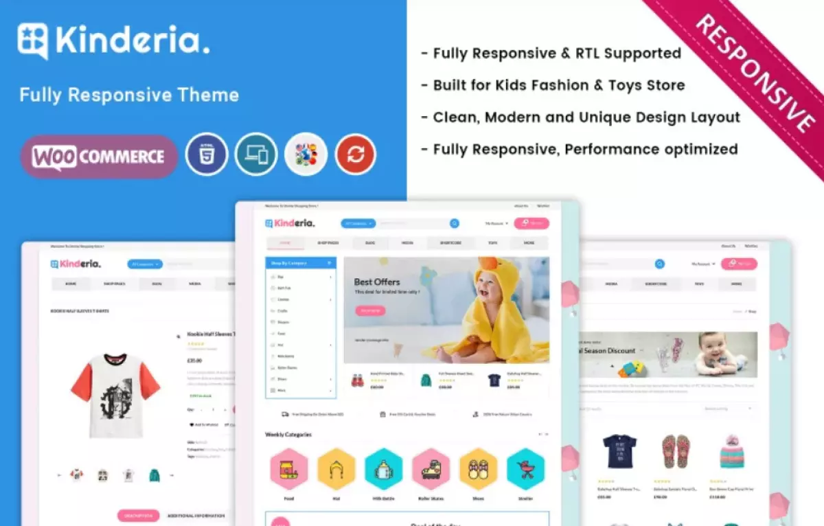 Kinderia - The Mega Kids Fashion Store WooCommerce Theme