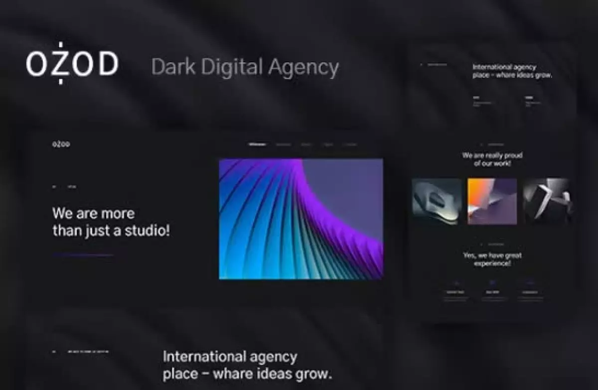 Ozod - Dark Digital Agency Elementor Template