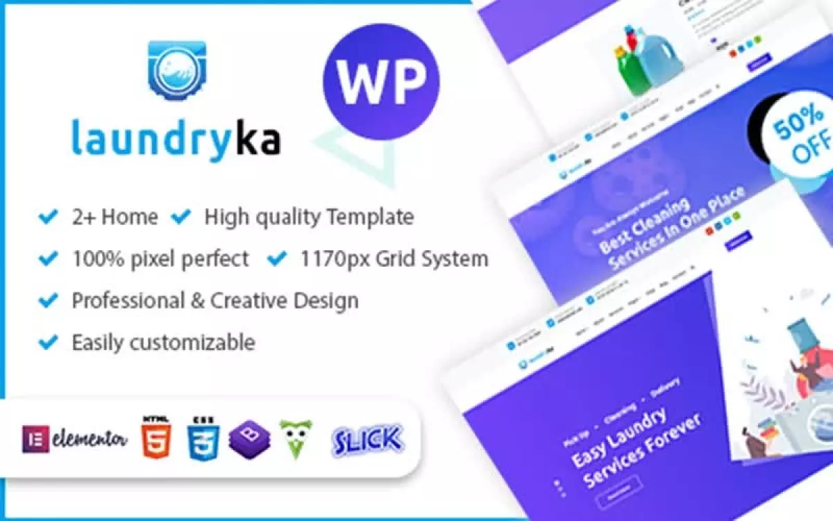 Laundryka - Dry Cleaning Services WordPress Theme