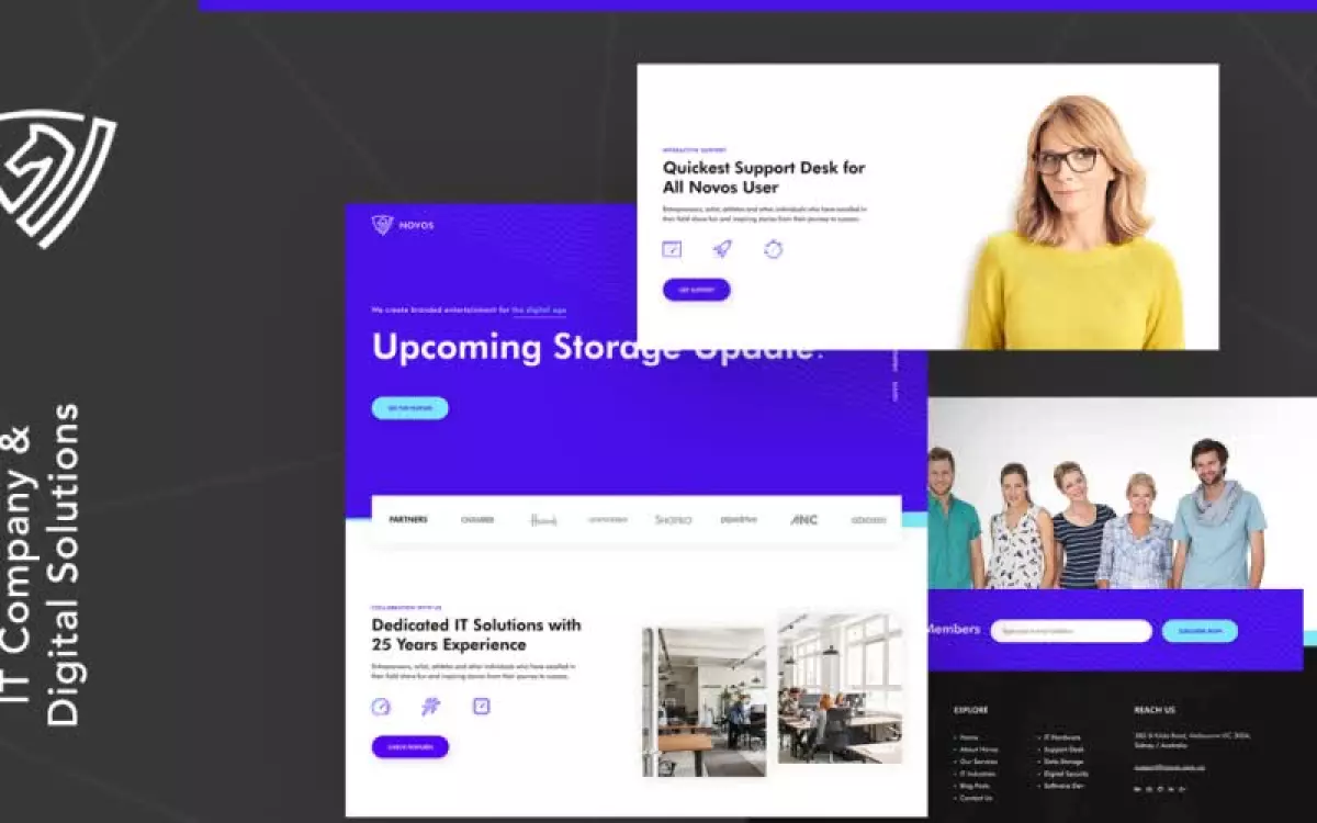 Novos | IT Company & Digital Solutions Wordpress Theme WordPress Theme