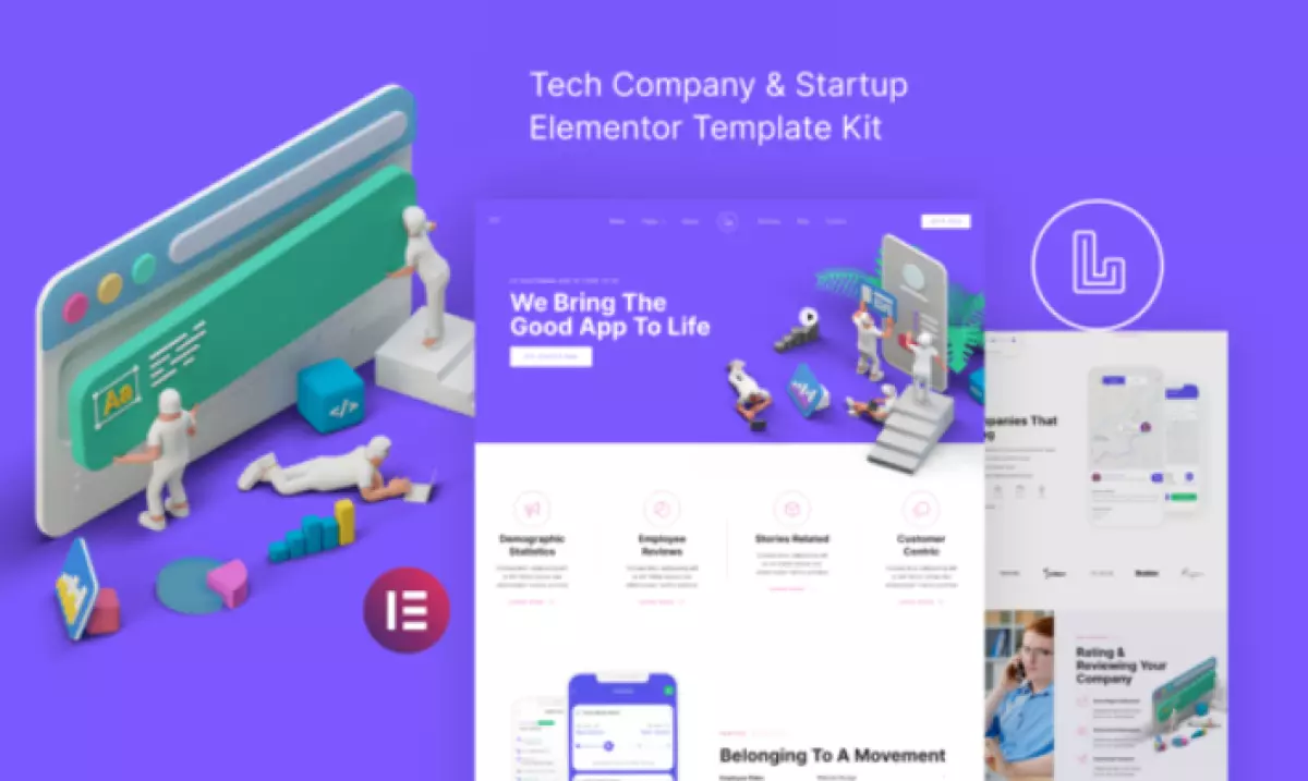 Landon – Tech Company & Startup Elementor Template Kit