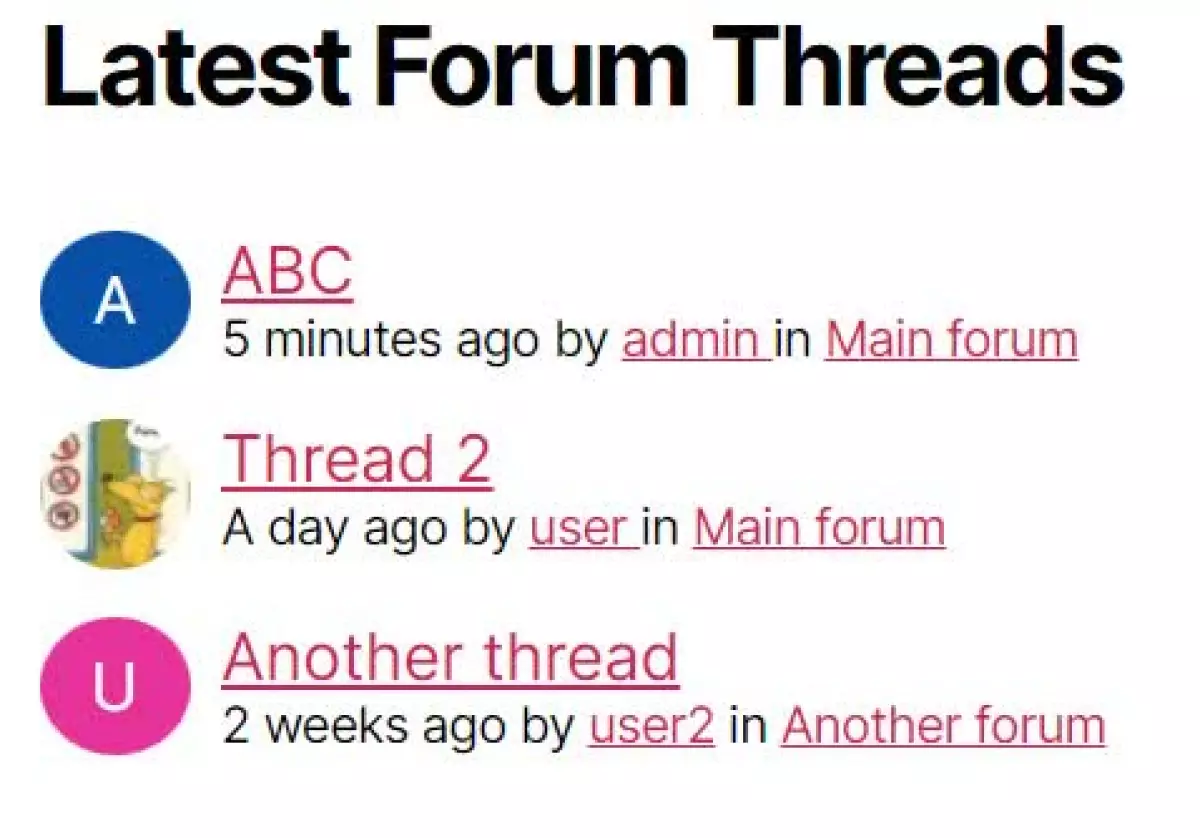 Latest XenForo Threads Widget for WordPress