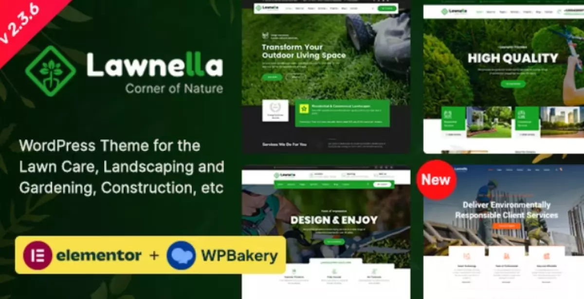 Lawnella - Gardening &amp; Landscaping WordPress Theme