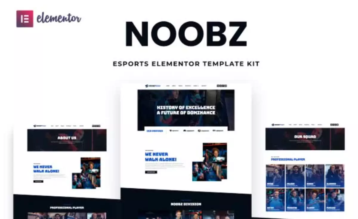 Noobz - E-sports Elementor Template