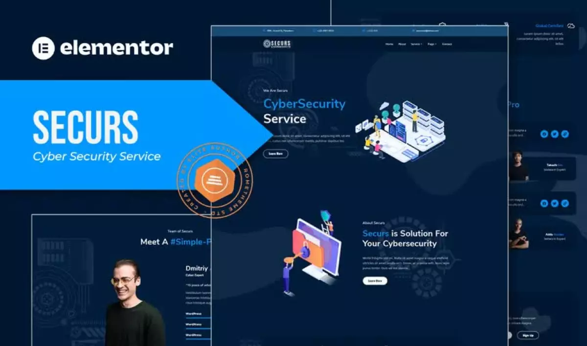 Securs - Cyber Security Service Elementor Template