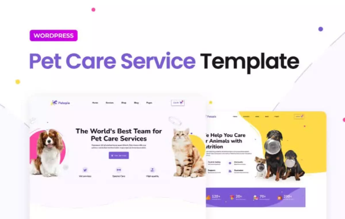 Petopia – Pet Care Service Elementor Template