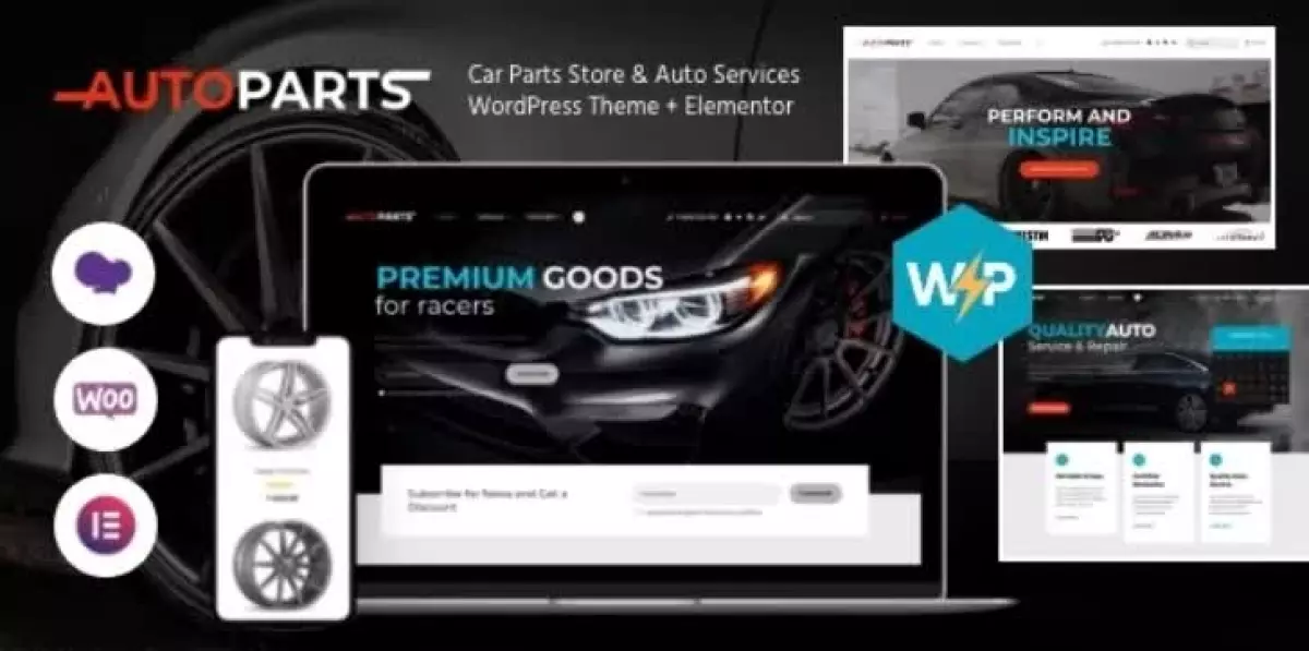 Car Parts Store & Auto Services WordPress Theme + Elementor