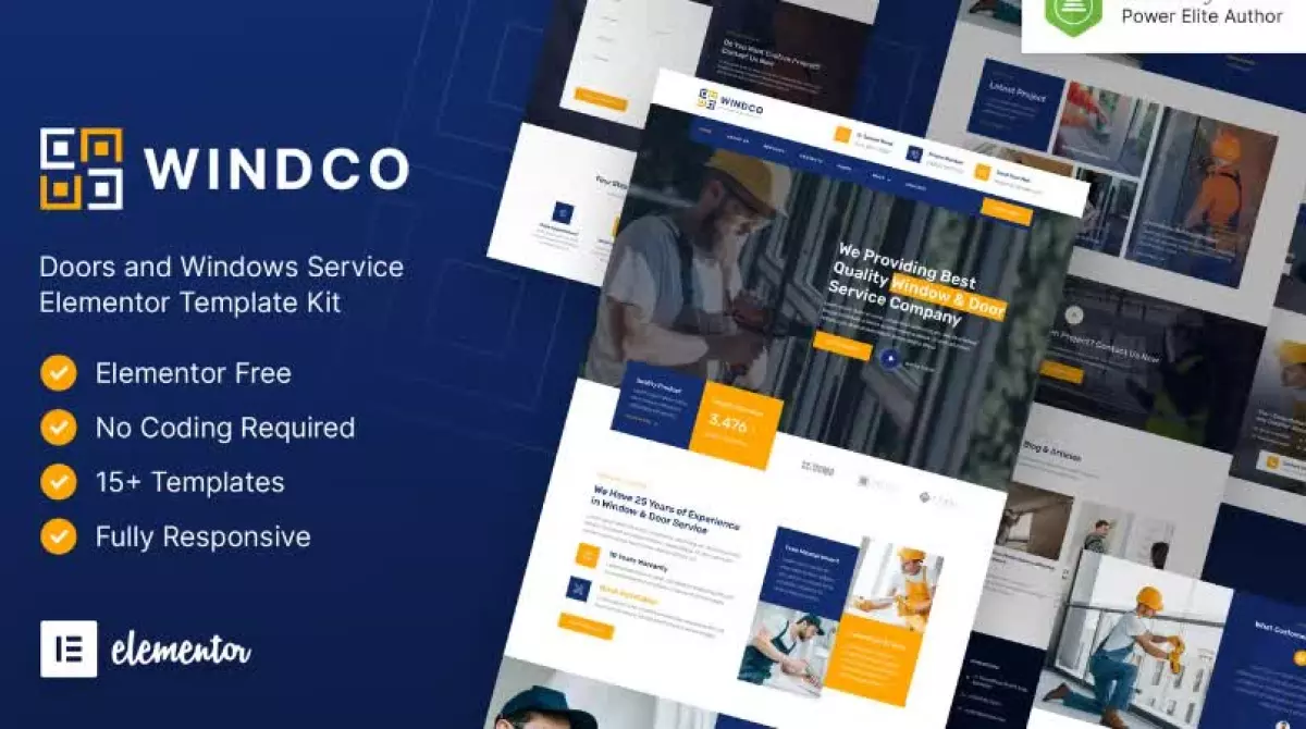 Windco – Doors & Windows Service Elementor Template