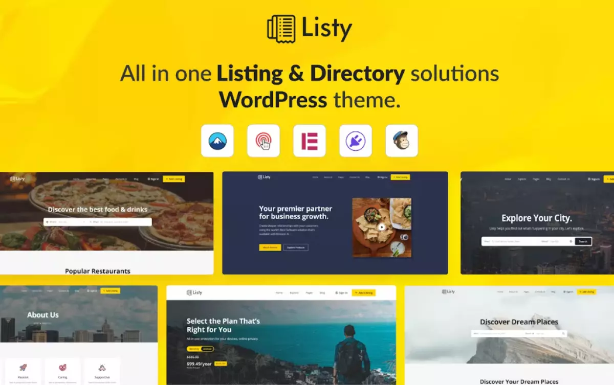 Listy - Listing &amp; Directory WordPress Theme