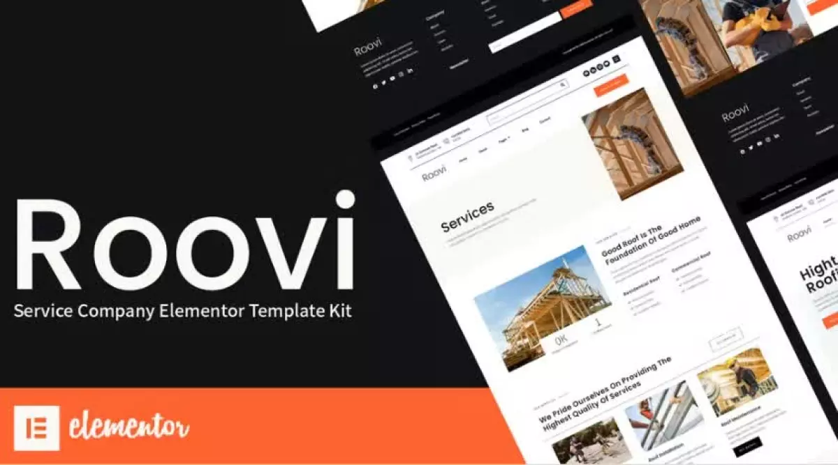 Roovi - Home Improvement Elementor Template