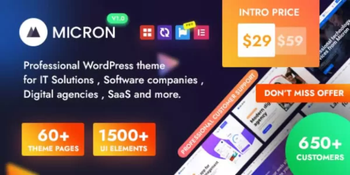 Micron - Technology IT Solutions & Software WordPress Theme